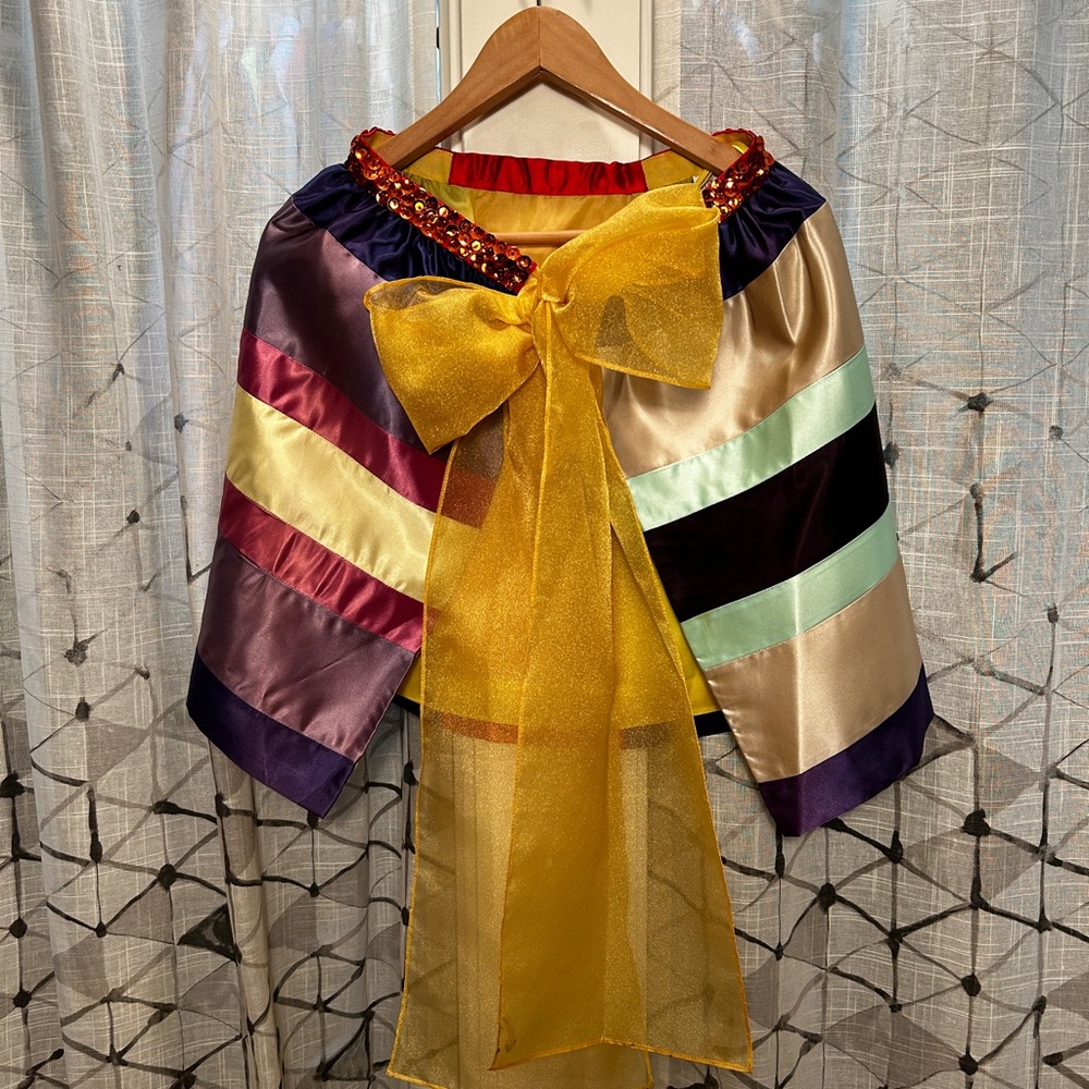 Vintage custom made apron/mini cape. Handmade by Justin Charles.